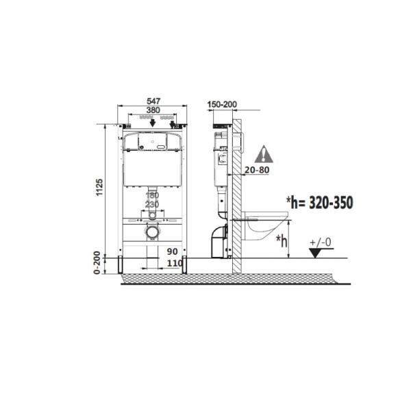 Комплект: Gap (арт. 7893104100) (Подвесной унитаз+инсталляция+тонкое сиденье+кнопка) (Roca )