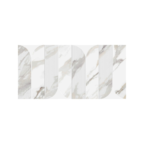 Керамогранит глаз. матовая  300x600 мм, 8,5 мм, "Рерих" 7260-0036 светлый белый сорт 1  Ласселсбергер