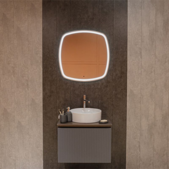 Зеркало "Barca - ТХ" 808x808 мм, с подсветкой, бесконтактный сенсор  арт. LED-00002973, г. Нижний Новгород, Россия