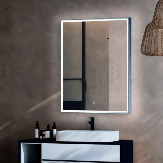 Зеркало "Сантана" вертикальное" 800x1000 мм, с подсветкой, сенсорный выключатель, арт. LED-00002389, г. Нижний Новгород, Россия