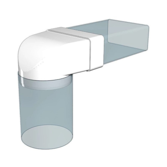 620СК15КП Соединитель угл плос канал-кругл канал d150 60*204