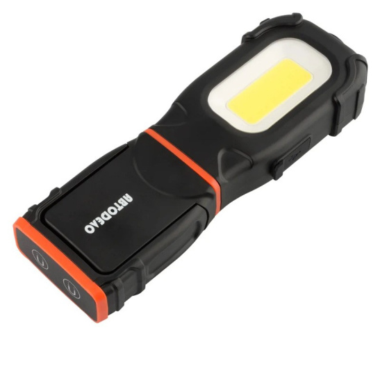 Фонарь ручной светодиодный с магнитом, поворотный, 5W COB+3W LED, 500Lm, аккумулятор Li-ion 1800mAh, USB-USB Type-C ("AвтоDело") (44313)