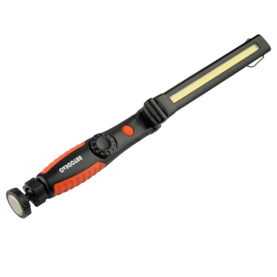 .Фонарь ручной светодиодный инспекционный, поворотный, 5W COB+3W LED, 400Lm, аккумулятор  Li-ion 2000mAh, USB-USB Type-C ("AвтоDело") (44309)