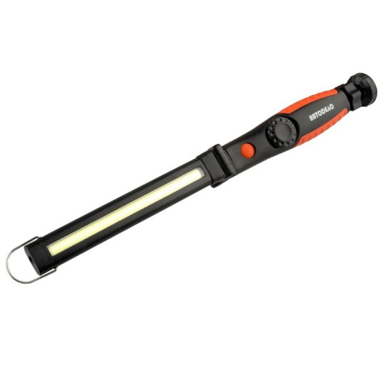 .Фонарь ручной светодиодный инспекционный, поворотный, 5W COB+3W LED, 400Lm, аккумулятор  Li-ion 2000mAh, USB-USB Type-C ("AвтоDело") (44309)