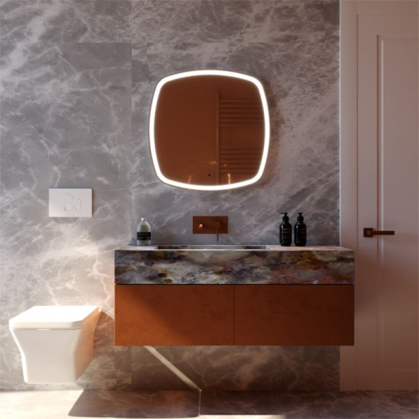 Зеркало "Barca - ТХ" 808x808 мм, с подсветкой, бесконтактный сенсор  арт. LED-00002973, г. Нижний Новгород, Россия