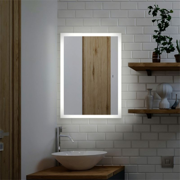 Зеркало "Норма гор/верт" 500x700 мм, с подсветкой, бесконтактный сенсор  арт. LED-00002805, г. Нижний Новгород, Россия