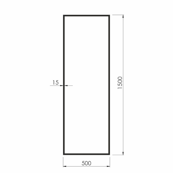 Зеркало "Basis" 500x1500 мм, арт. LED-00003077, г. Нижний Новгород, Россия