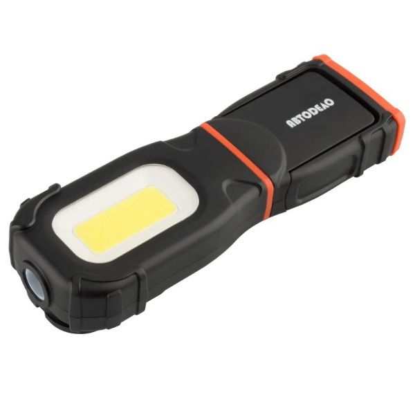 Фонарь ручной светодиодный с магнитом, поворотный, 5W COB+3W LED, 500Lm, аккумулятор Li-ion 1800mAh, USB-USB Type-C ("AвтоDело") (44313)