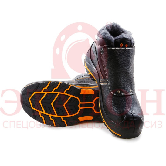 Ботинки сварщика, утепленные "PERFECT PROTECTION-КЕВЛАР" шерст.мех ПУ/Нитрил р.42 с ПП и АС цв.черный PRB15-CSW