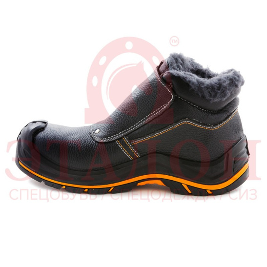 Ботинки сварщика, утепленные "PERFECT PROTECTION-КЕВЛАР" шерст.мех ПУ/Нитрил р.42 с ПП и АС цв.черный PRB15-CSW