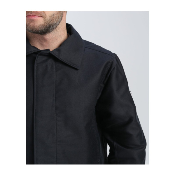 Костюм сварщика молескин с ОП-пропиткой "Сталкер" р.44-46(88-92) рост 3/4(170-176), (куртка, брюки), цв.черный