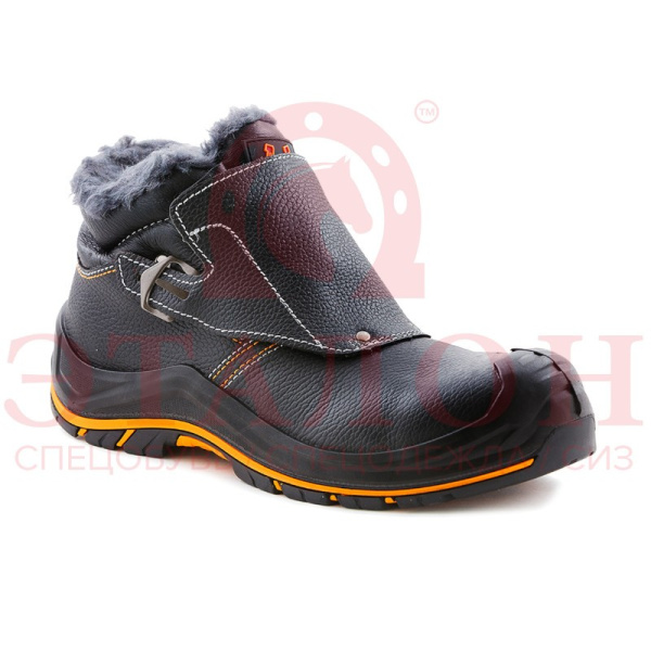 Ботинки сварщика, утепленные "PERFECT PROTECTION-КЕВЛАР" шерст.мех ПУ/Нитрил р.46 с ПП и АС цв.черный PRB15-CSW