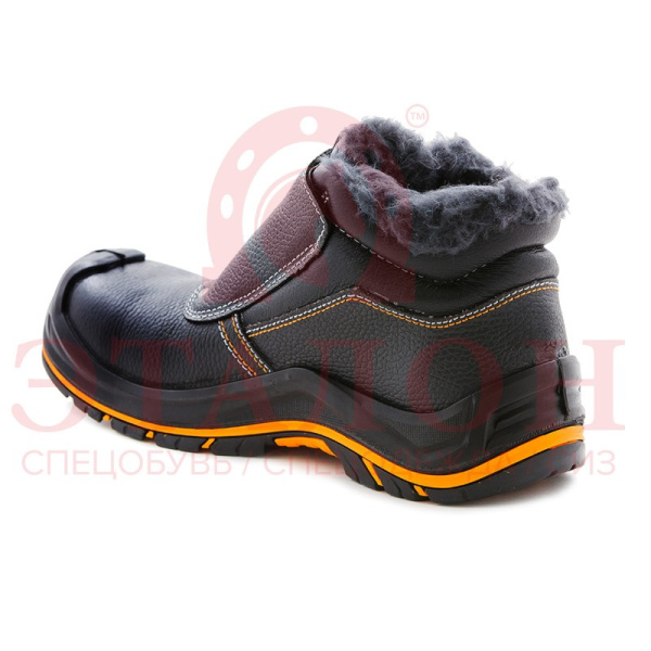 Ботинки сварщика, утепленные "PERFECT PROTECTION-КЕВЛАР" шерст.мех ПУ/Нитрил р.46 с ПП и АС цв.черный PRB15-CSW