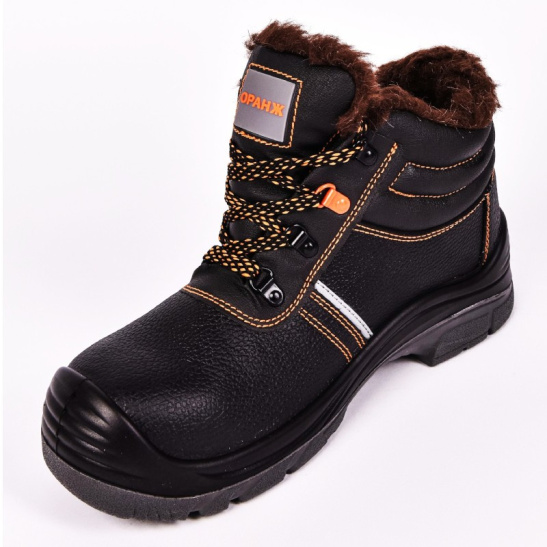 Ботинки мужские "Оранж" р.44 ПУ/ТПУ; шерст.мех; КП; КАС цв.черный ЗБЛ-МПС/2