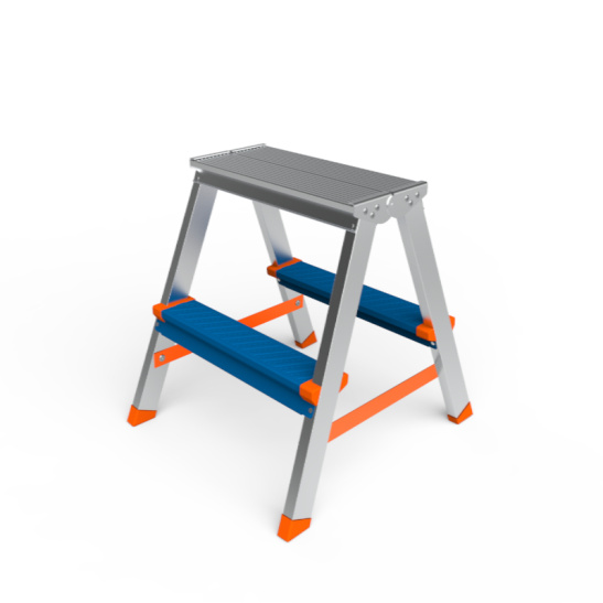 Стремянка двустороняя алюминиевая комбинированная  2х2 КОЛОР САРАЙЛЫ-М, Россия ТУ 9693-002-51298946-2009