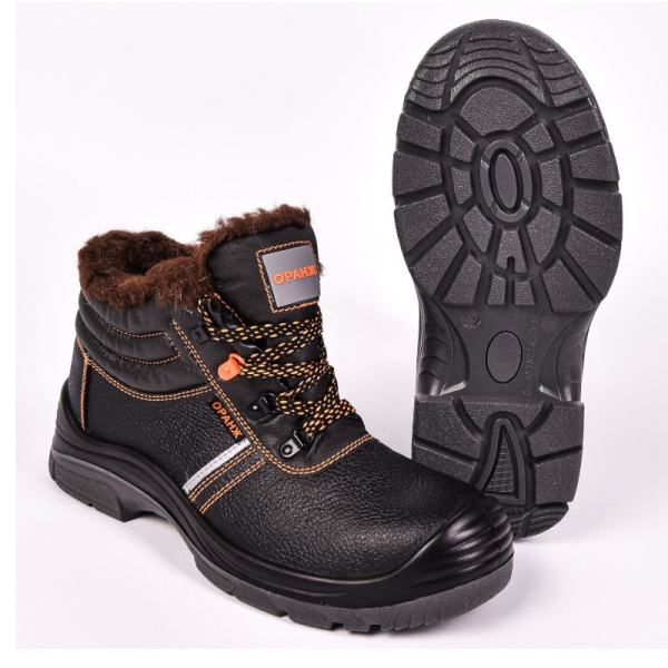 Ботинки мужские "Оранж" р.44 ПУ/ТПУ; шерст.мех; КП; КАС цв.черный ЗБЛ-МПС/2