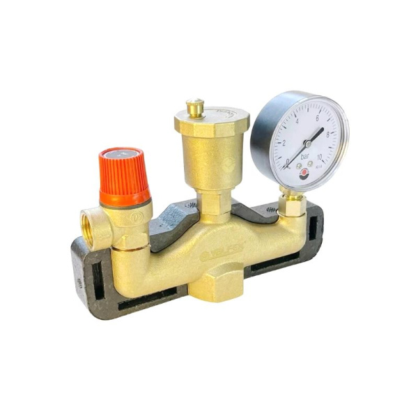 Группа безопасности латунная КЛАССИК в теплоизоляции VALFEX 3 бар 10K VF.461.0.3Р