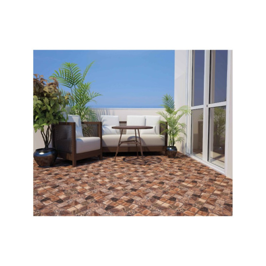 Керамогранит глаз. рельефная  298x298 мм, 8 мм, "Vilio" 17283 коричневый сорт 1  Cersanit