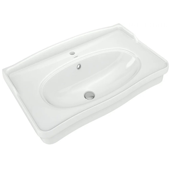 Комплект "Даниэла 85 (арт. 80312)" (тумба+умывальник Модерн 85) 860x850x440 мм, пленка ПВХ, белый