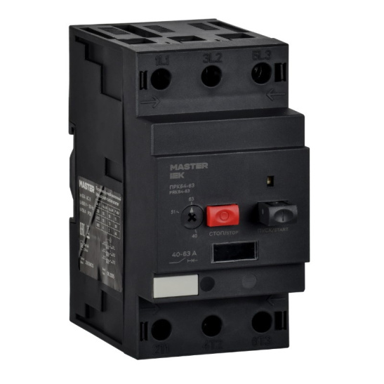 Пускатель ручной кнопочный ПРК64-63 In=64A Ir=40-63A 660В IEK (DMS22-63)