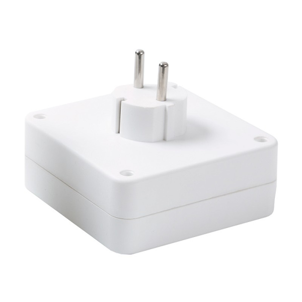 Разветвитель DOMTOK (2661) 4 места З/К прямоугольный белый 16А 3500Вт 