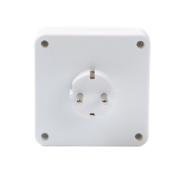 Разветвитель DOMTOK (2661) 4 места З/К прямоугольный белый 16А 3500Вт 