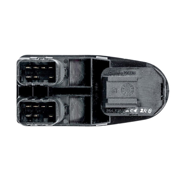 354.3769-01 БЛОК УПРАВЛЕНИЯ СТЕКЛОПОДЪЕМНИКАМИ/ЗЕРКАЛАМИ (2-х клавишн.)  КАМАЗ, МАЗ 24 В.