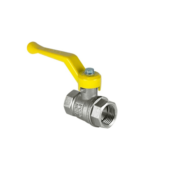 Кран шаровый Valfex 11Б27фтМ газ рычаг вн/вн Ду-15 Ру-40 никелированный