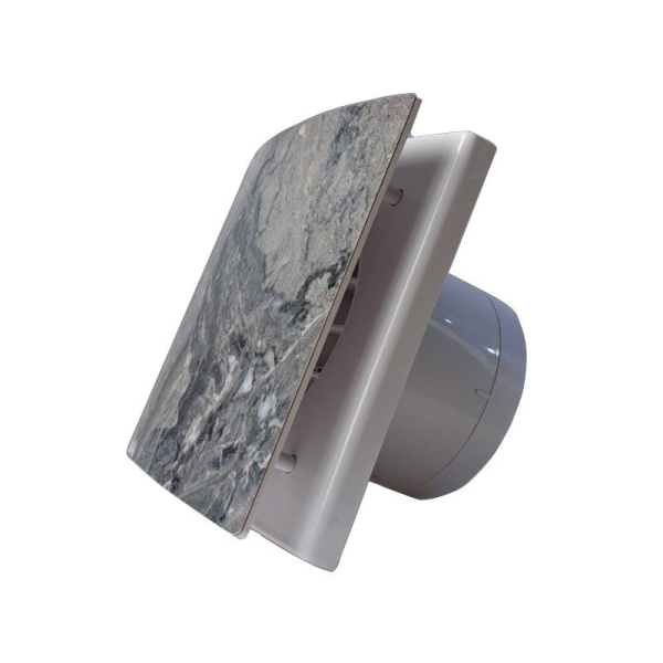 Вентилятор  настенный ВЕКТОР В 120 "STONE",  мрамор бергамо глянец (15-032 ОК  d120, клапан