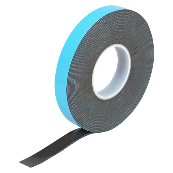 Скотч двухсторонний (12 мм / 5,0 м.) акриловый, черный ("AIRLINE") ADS-A-010 (лента клейкая двусторонняя) ADSA010