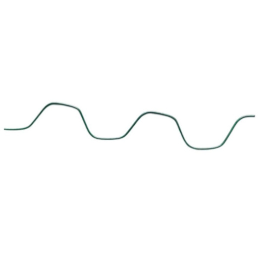 Пружина стальная изогнутая ЗигЗаг для крепления сетки затеняющей, пленки тепличной ( зеленое пластиковое покрытие). L=2м.