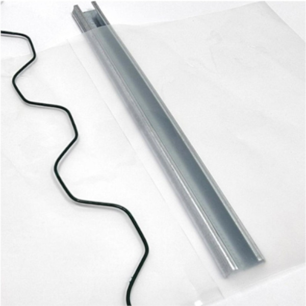 Пружина стальная изогнутая ЗигЗаг для крепления сетки затеняющей, пленки тепличной ( зеленое пластиковое покрытие). L=2м.