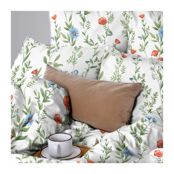 КПБ "Хорошо Дома" 1,5-спальный тк.поплин наволочки 70*70см цв."Цветочный вальс" 30245/1