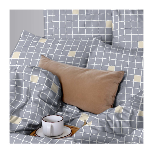 КПБ "Хорошо Дома" 1,5-спальный тк.бязь наволочки 50*70см цв."Тессера" 30249/1