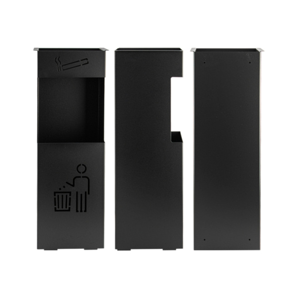 Урна с пепельницей металлическая черная, 2027, САНАКС