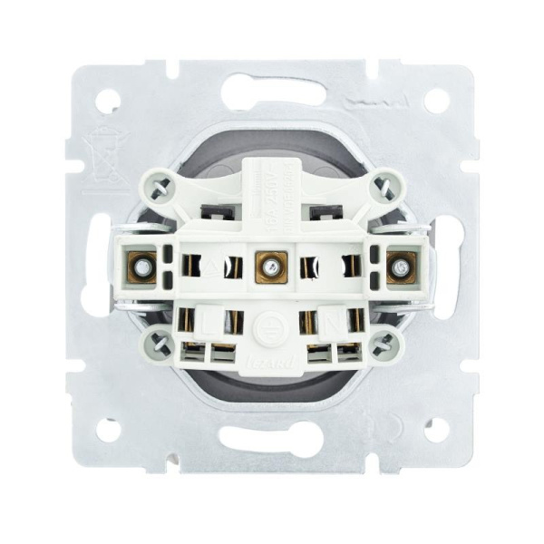 Розетка VESNA 742-3588-121B 1-ая (без рамки) платина с/у LEZARD