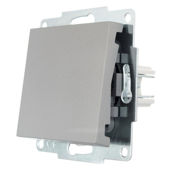 Выключатель VESNA 742-3588-100 1КЛ (без рамки) платина с/у LEZARD 