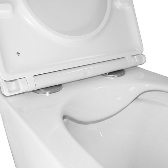 Сет AZARIO NEW-TS 1 инсталляция + унитаз Teramo (квадратный) сиденье микролифт + кнопка для инсталляции AZARIO NEW-TS хром глянец (квадратная) нерж. сталь (AZ-TS006T+AZ-0052+AZ-SS-003-CH)