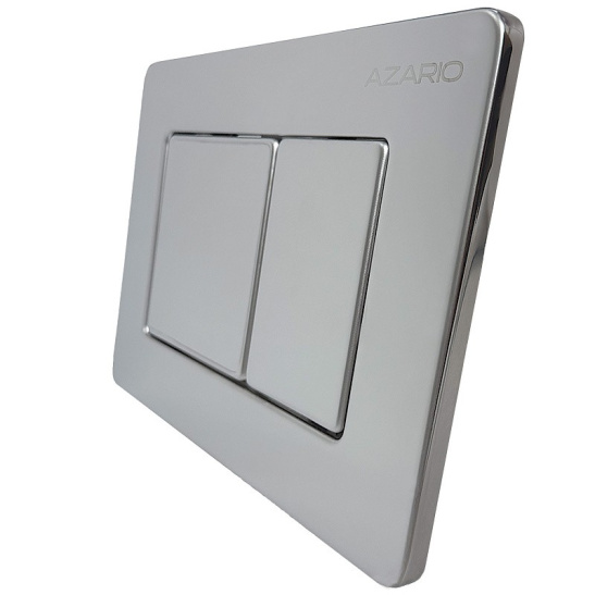 Сет AZARIO NEW-TS 1 инсталляция + унитаз Teramo (квадратный) сиденье микролифт + кнопка для инсталляции AZARIO NEW-TS хром глянец (квадратная) нерж. сталь (AZ-TS006T+AZ-0052+AZ-SS-003-CH)