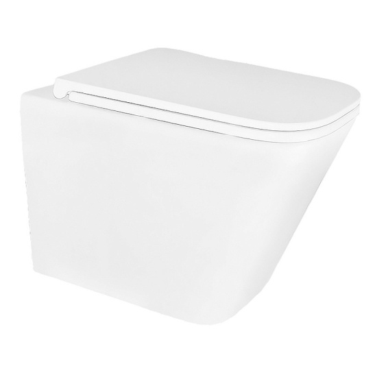 Сет AZARIO NEW-TS 1 инсталляция + унитаз Teramo (квадратный) сиденье микролифт + кнопка для инсталляции AZARIO NEW-TS хром глянец (квадратная) нерж. сталь (AZ-TS006T+AZ-0052+AZ-SS-003-CH)