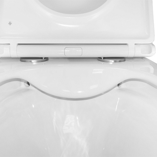 Сет AZARIO NEW-TS 1 инсталляция + унитаз Teramo (квадратный) сиденье микролифт + кнопка для инсталляции AZARIO NEW-TS хром глянец (овальная) нерж. сталь (AZ-TS006T+AZ-0052+AZ-SS-001-CH)