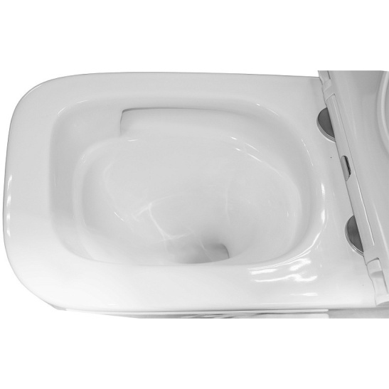 Сет AZARIO NEW-TS 1 инсталляция + унитаз Teramo (квадратный) с системой (Торнадо скрытое) сиденье микролифт + кнопка для инсталляции AZARIO NEW-TS хром глянец (квадратная) нерж. сталь (AZ-TS006T+AZ-0052-UQ3+AZ-SS-003-CH)