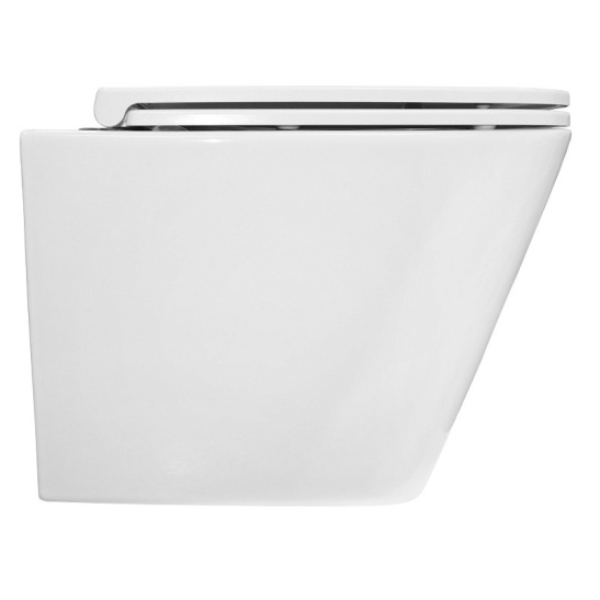 Сет AZARIO NEW-TS 1 инсталляция + унитаз Teramo (квадратный) с системой (Торнадо скрытое) сиденье микролифт + кнопка для инсталляции AZARIO NEW-TS хром глянец (овальная) нерж. сталь (AZ-TS006T+AZ-0052-UQ3+AZ-SS-001-CH)