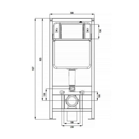 Сет AZARIO NEW-TS 1 инсталляция + унитаз Teramo (квадратный) с системой (Торнадо скрытое) сиденье микролифт + кнопка для инсталляции AZARIO NEW-TS хром глянец (овальная) нерж. сталь (AZ-TS006T+AZ-0052-UQ3+AZ-SS-001-CH)