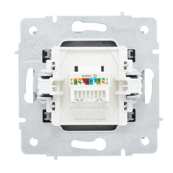 Розетка VESNA 742-3588-140 компьютерная (без рамки) платина с/у LEZARD 