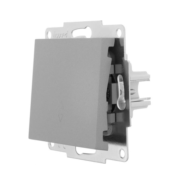 Выключатель VESNA 742-3588-105 1КЛ проходной (без рамки) платина с/у LEZARD 