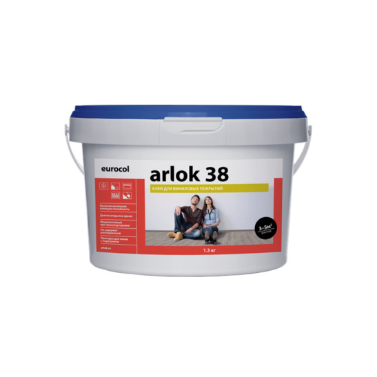Клей ARLOK 38 водно-дисперсионный акриловый 1,3 кг , бежевый 