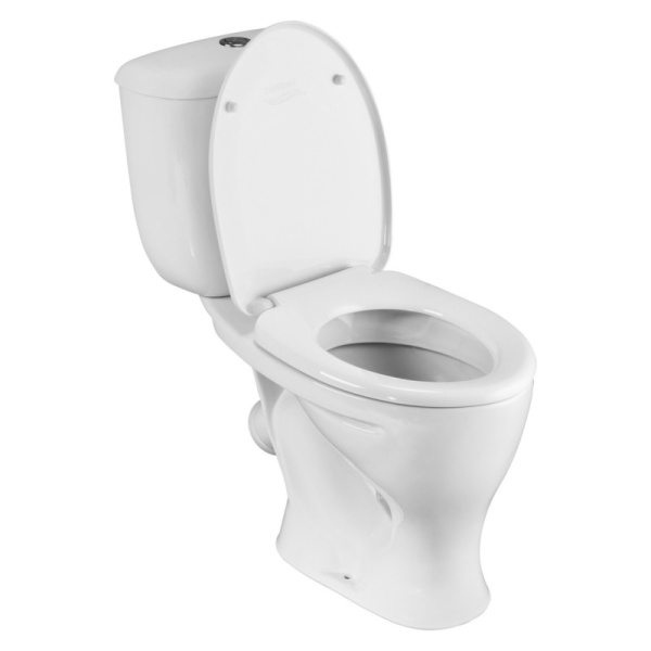 Унитаз-компакт Santeri Воротынский, 1P4017S0000BF, антивсплеск, косой выпуск, однорежимная арматура, нижний  подвод, сиденье