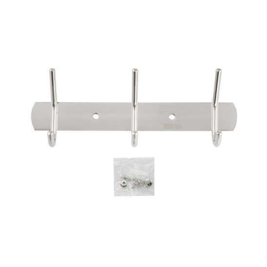 Вешалка с тремя с крючками прямая, 79204, GFmark, хром, Санакс