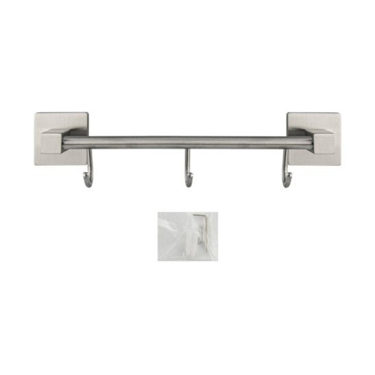 Вешалка с тремя с крючками прямая, 87204, GFmark, сатин, Санакс